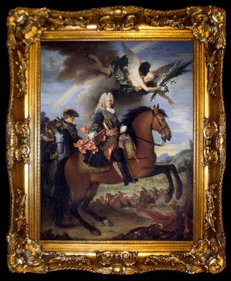 framed  Jean Ranc Felipe V a caballo ., ta009-2